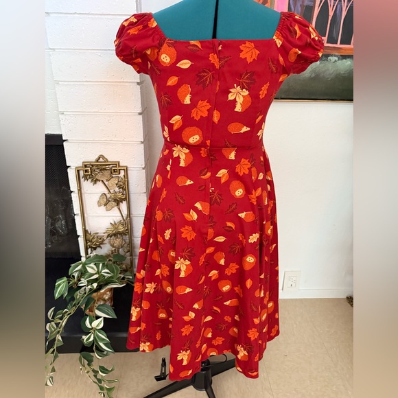 Collectif Hedgehogs and Leaves Dolores Doll Dress - Picture 7 of 8